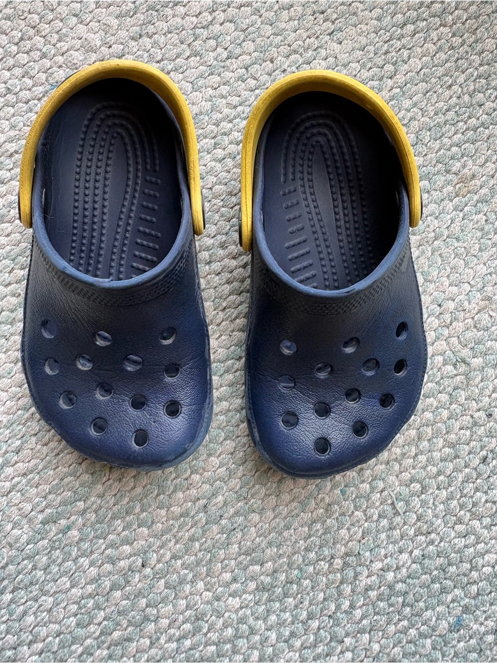 CROCS Kids Navy and Yellow Clog